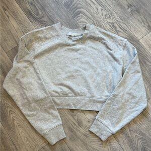 NUUDS cropped crewneck grey sweatshirt, Small